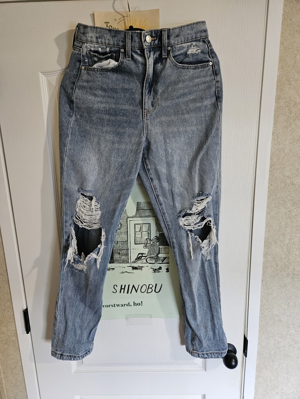 RSQ Light Blue Distressed Boyfriend Jeans